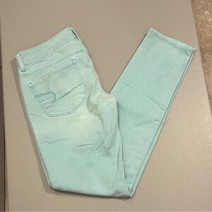 American Eagle turquoise jeans